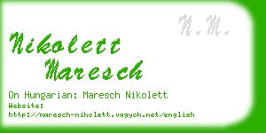 nikolett maresch business card